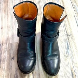 Frye Natalie Leather Short Engineer Boots